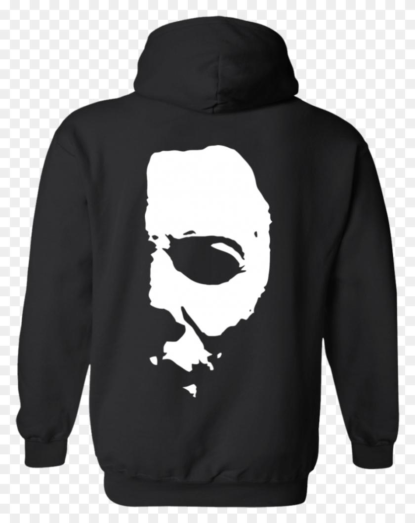 890x1140 Michael Myers Horror Hoodie Michael Myers Half Face, Clothing, Apparel, Sweatshirt HD PNG Download