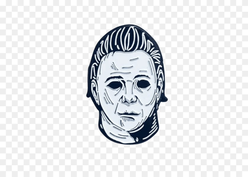 600x600 Michael Myers Pin Shittty Stufff, Adult, Face, Head, Male PNG