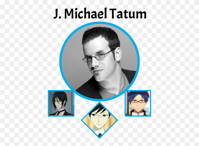 437x556 Michael Tatum Has Voiced Kyoya Otori In The Hit English Sebastian Kuroshitsuji, Glasses, Accessories, Accessory HD PNG Download