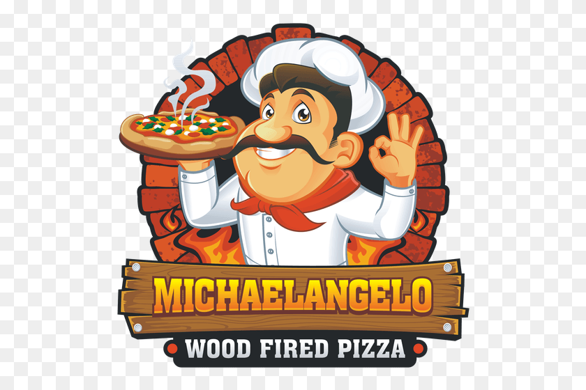 510x500 Michelangelo Wood Fired Pizza Wood Fired Pizza Clipart, Chef, Text, Crowd HD PNG Download