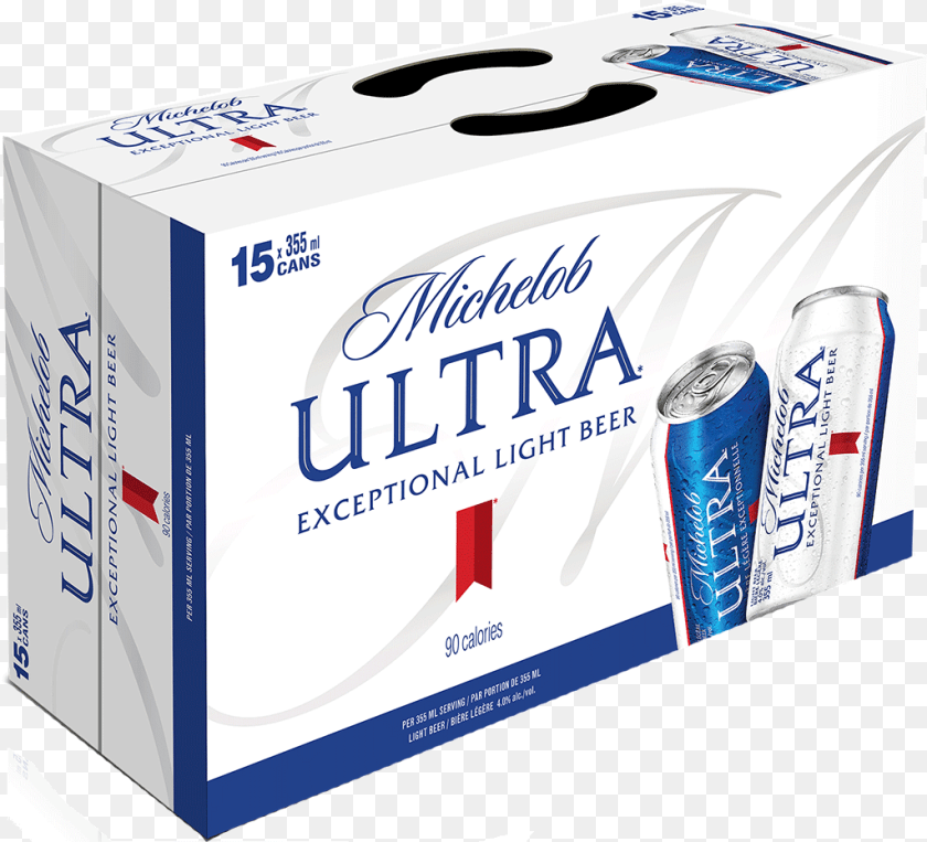 Michelob Ultra 15 Pack, Can, Tin, Alcohol, Beer Transparent PNG