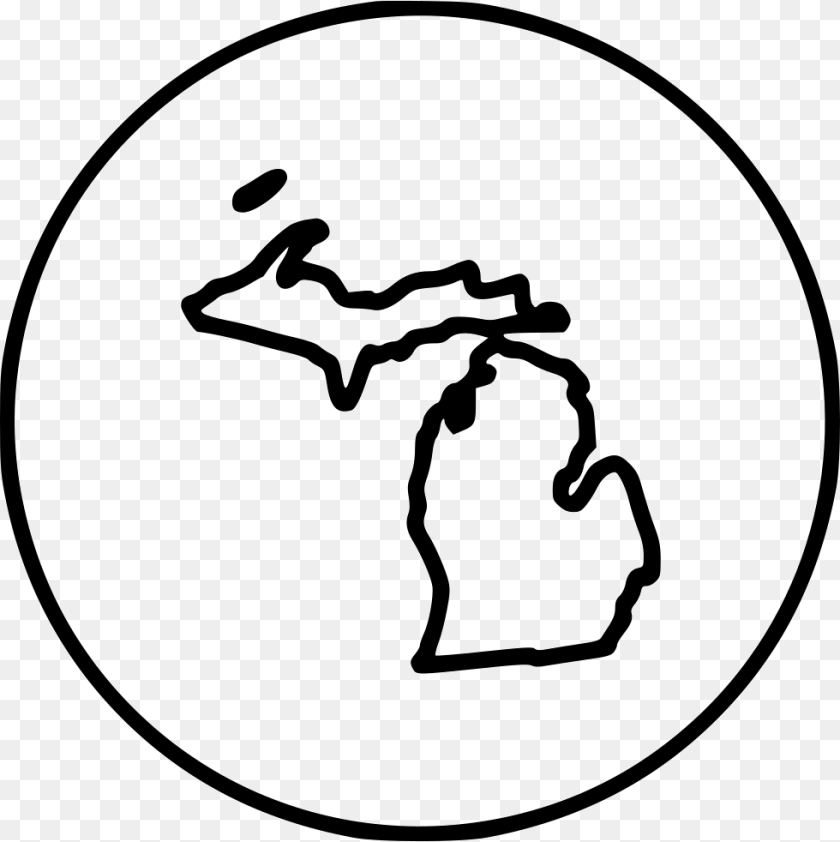 Michigan Icon Download, Stencil PNG