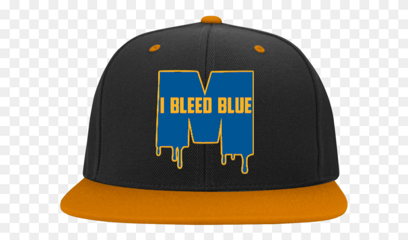 595x435 Michigan Wolverines I Bleed Blue Flat Bill Gorra De Béisbol De Perfil Alto, Ropa, Vestimenta, Gorra Hd Png