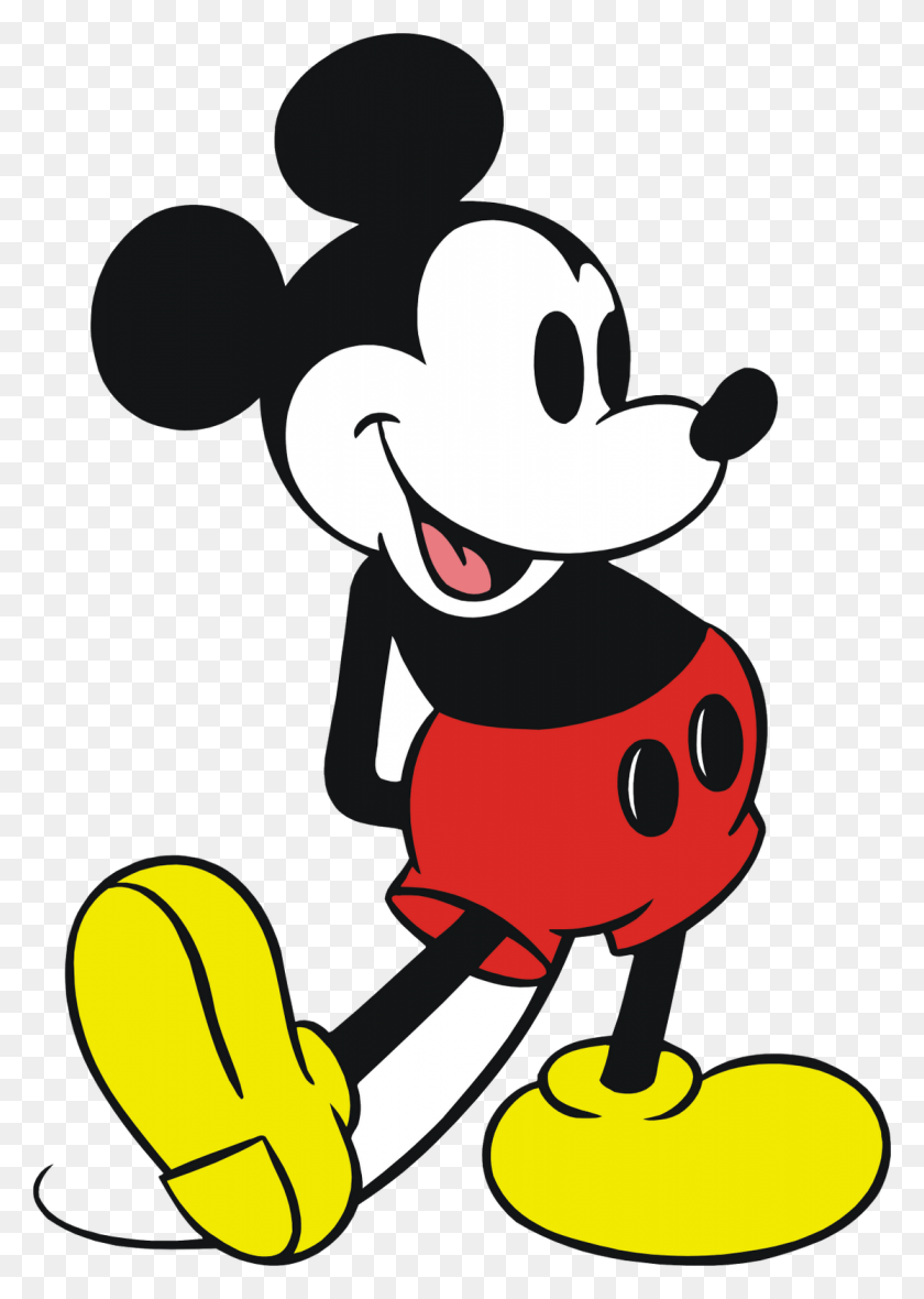 1114x1600 Mickey Clipart Sound Clásico Mickey Mouse Pose, Etiqueta, Texto, Mascota Hd Png