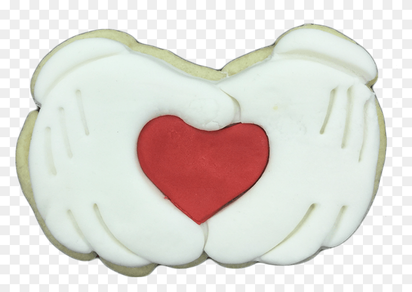 1027x707 Mickey Hands With Hearts Cookies Heart, Icing, Cream, Cake HD PNG Download