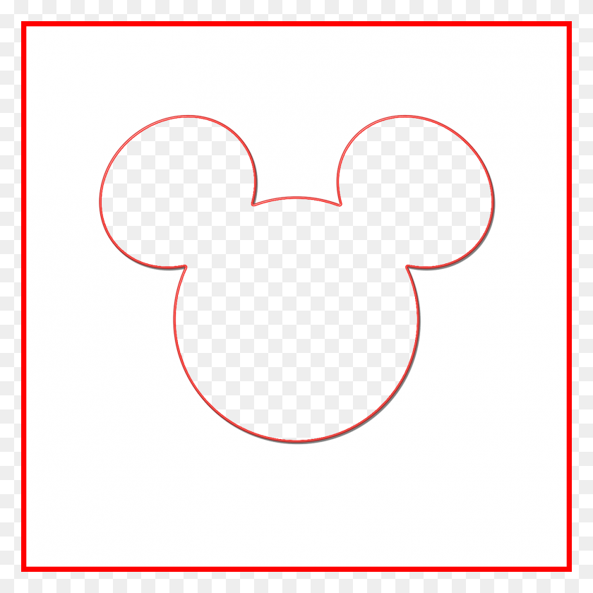 1630x1630 Mickey Head Outline 512951 Minnie Mouse Silhouette Svg Free, Text, Symbol, Texture HD PNG Download