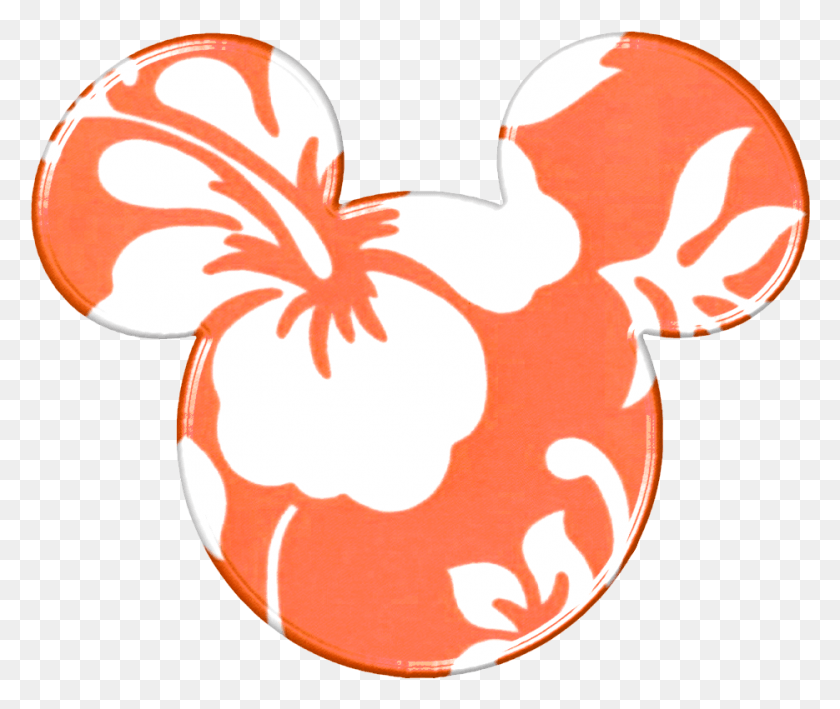 935x779 Mickey Heads Hawaiian Style Hawaiian Print Minnie Mouse Head, Animal, Graphics HD PNG Download