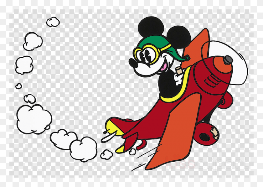 900x620 Mickey Mouse Black And White Clipart Mickey Mickey Mouse In A Plane, Graphics, Texture HD PNG Download