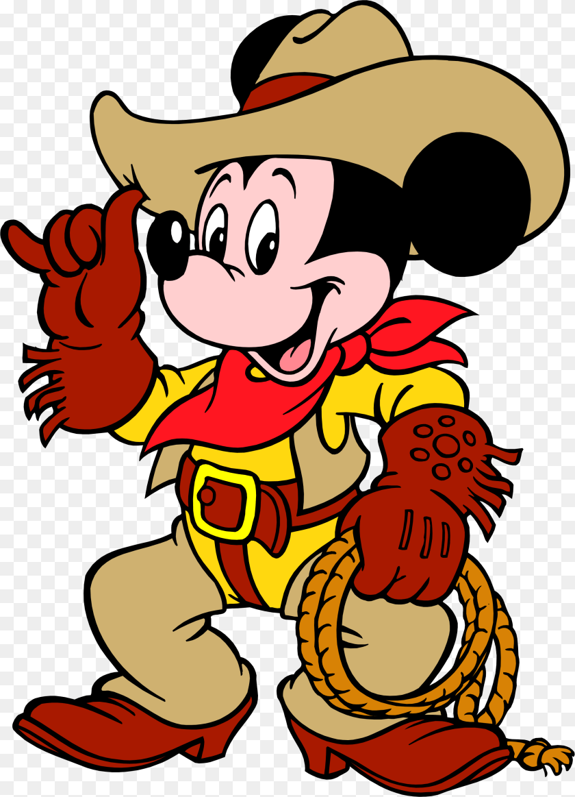 Mickey Mouse Cowboy, Clothing, Hat, Baby, Cartoon Sticker PNG