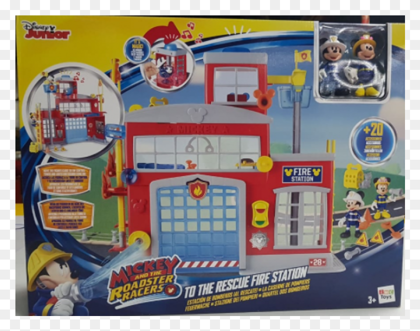 1001x775 Mickey Mouse Fire Fighters Fire Station 181939 Mickey Mickey Mouse Firestation, Text, Toy, Race Car HD PNG Download