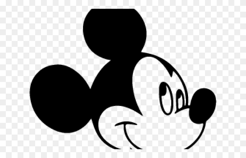 640x480 Mickey Mouse Head Silhouette, Text, Alphabet, Label HD PNG Download