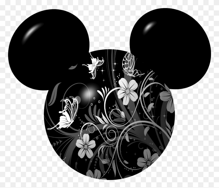 915x777 Descargar Png / Mickey Mouse Icono De Mickey Mouse, Gráficos, Diseño Floral Hd Png