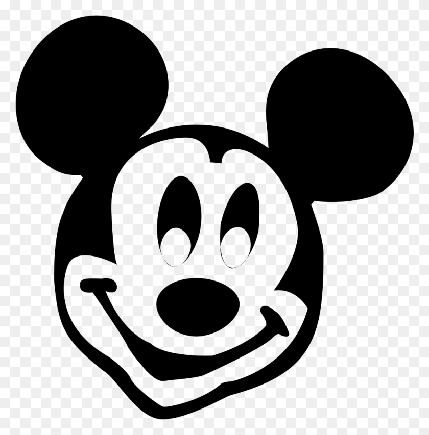 981x998 Mickey Mouse Icon Svg, Stencil, Symbol HD PNG Download