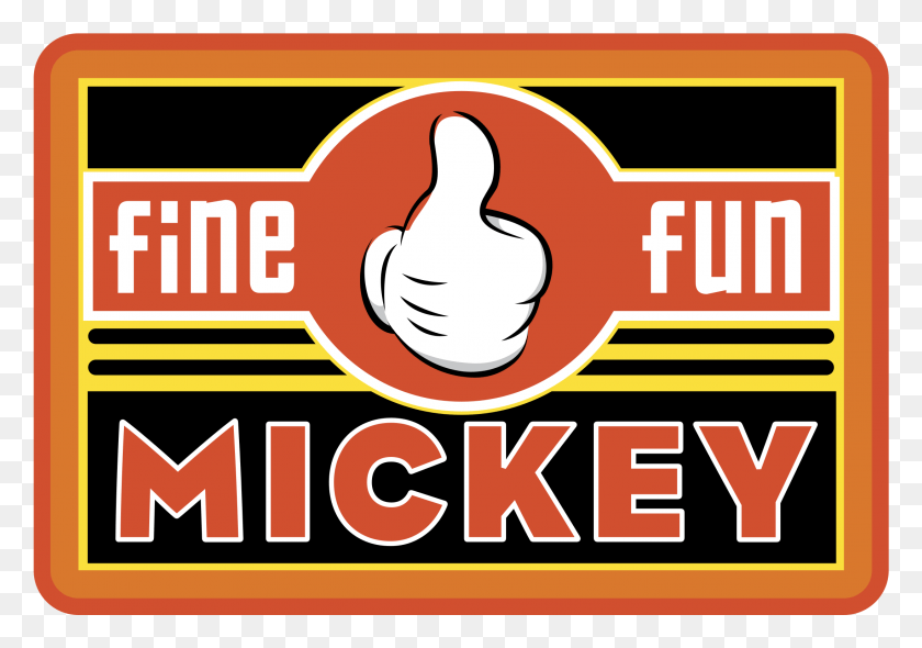 2191x1491 Mickey Mouse Logo Transparent Mickey Mouse, Label, Text, Sticker HD PNG Download