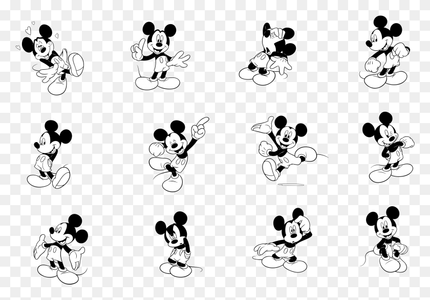 2191x1475 Mickey Mouse Logo Transparent Mickey Mouse Vector, Stencil HD PNG Download