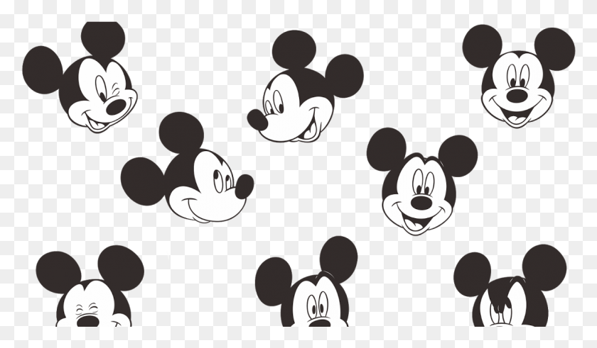 1141x631 Mickey Mouse Logo Vector Mickey Mouse Face Small, Stencil, Crowd, Audience HD PNG Download