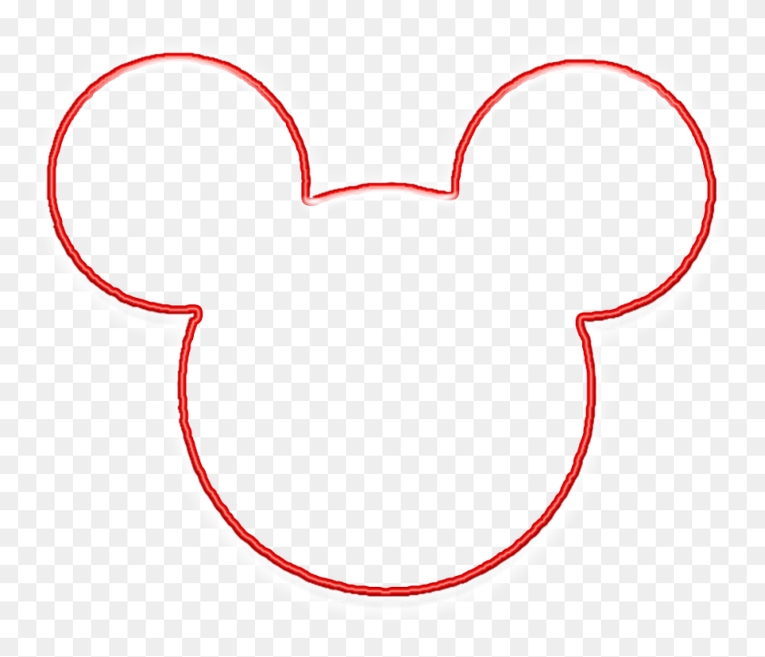 964x817 Mickey Mouse Outline Clipart Clipartsgram Line Art, Heart HD PNG Download
