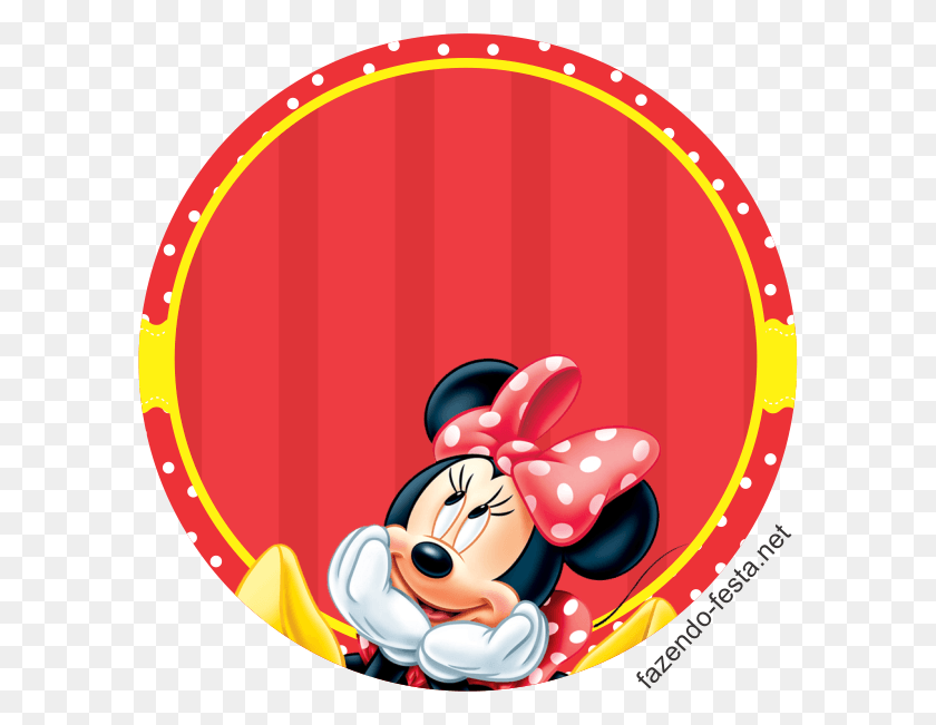 592x591 Mickey Mouse Parties Mickey Minnie Mouse Mini Mouse Red Minnie Mouse, Label, Text, Sticker HD PNG Download