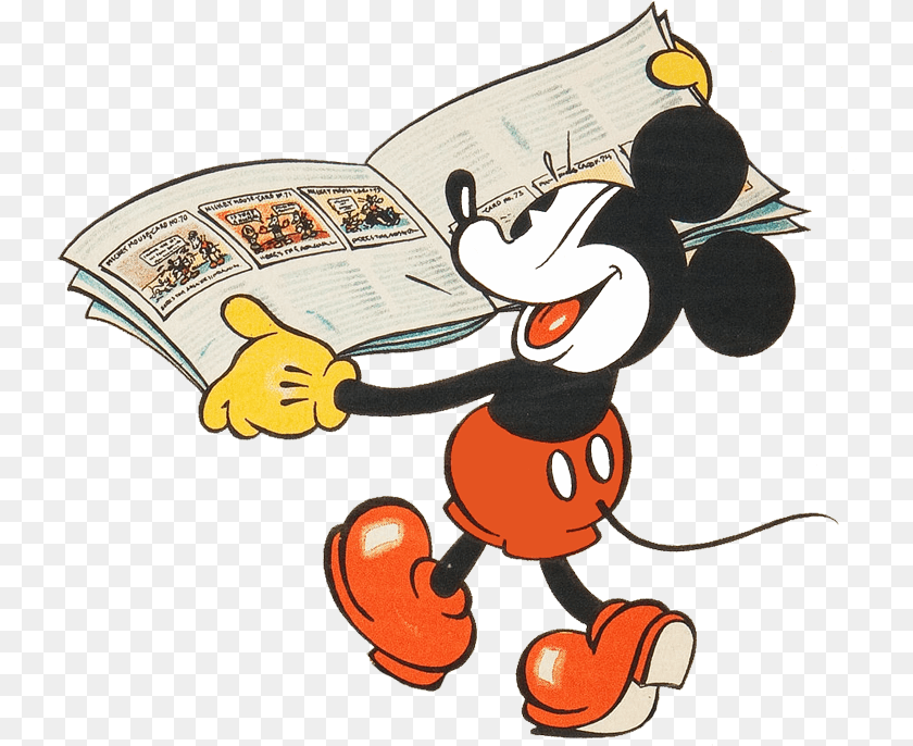 736x686 Mickey Mouse Reading Clipart Classic Mickey Mouse Reading, Cartoon, Baby, Person PNG