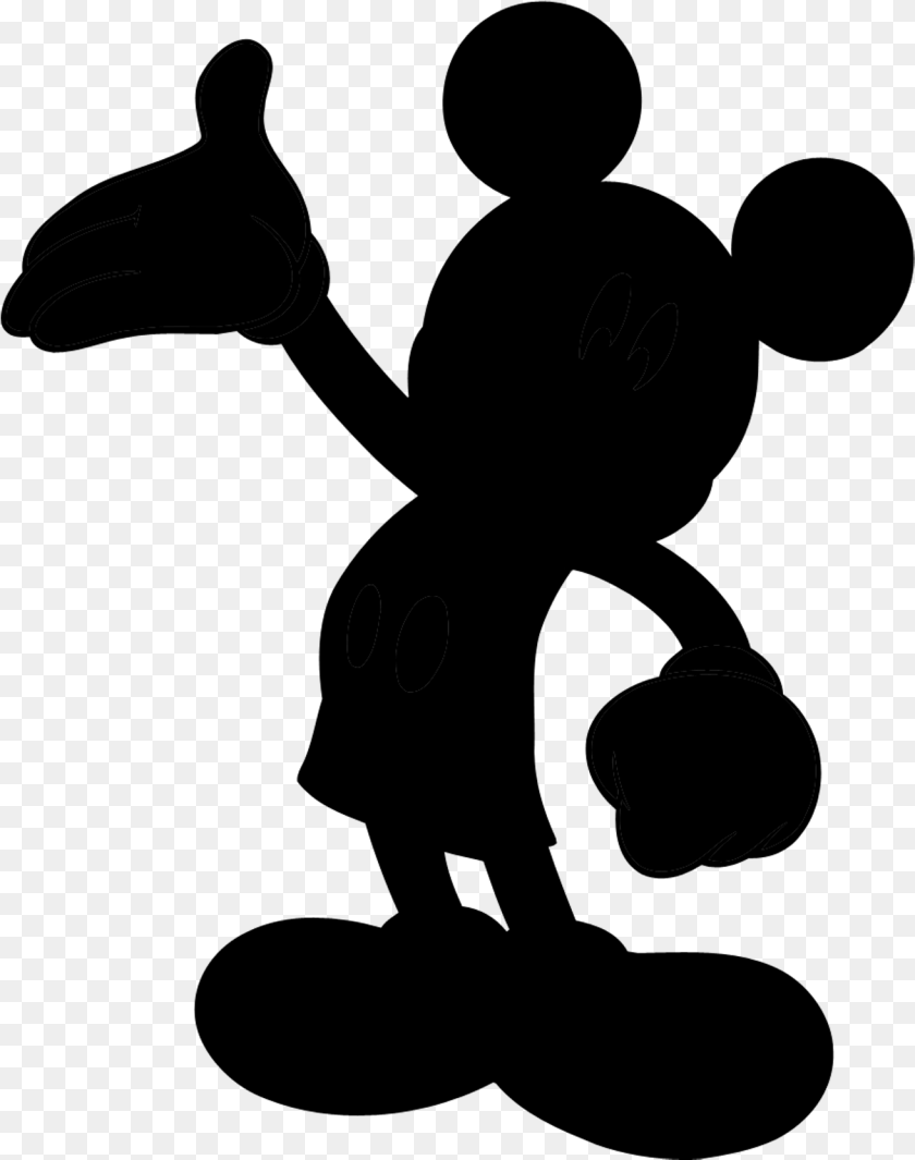 1312x1663 Mickey Mouse Silhouette Minnie Mouse Pluto Art Mickey Mouse Silhouette, Gray Transparent PNG