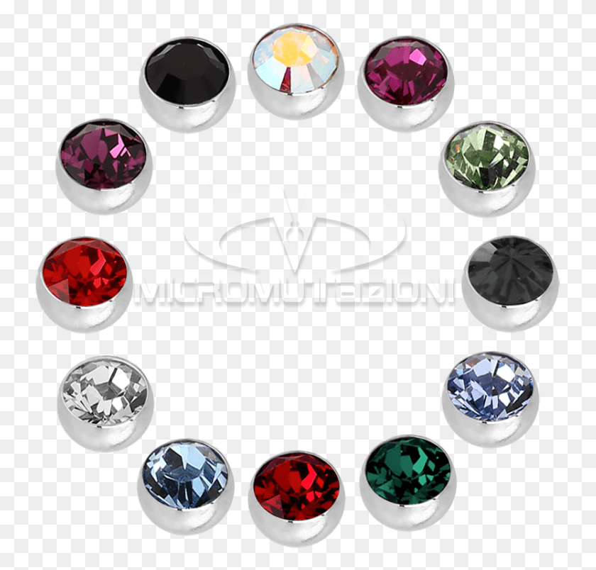 741x744 Micro Jewelled Balls With Swarovski Crystal Balls Amp Circle, Gemstone, Jewelry, Accessories Descargar Hd Png