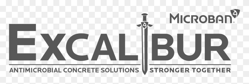 1527x439 Microban Excalibur Logo Am Concrete Solutions Graphic Design, Text, Label, Alphabet HD PNG Download
