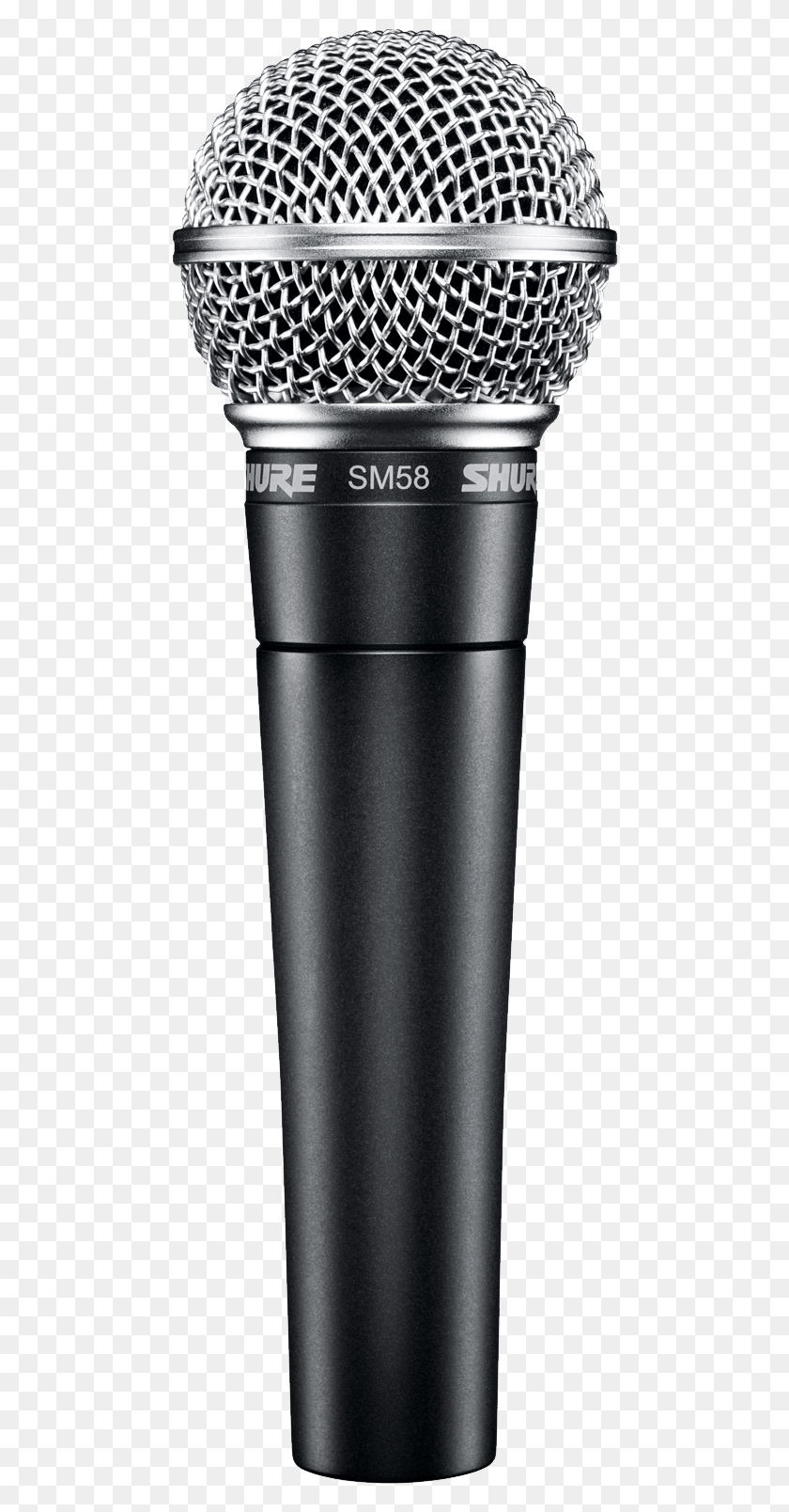 476x1548 Microphone Image Shure Sm58 Lc Cardioid Dynamic Vocal Microphone Musical, Shaker, Bottle, Steel HD PNG Download