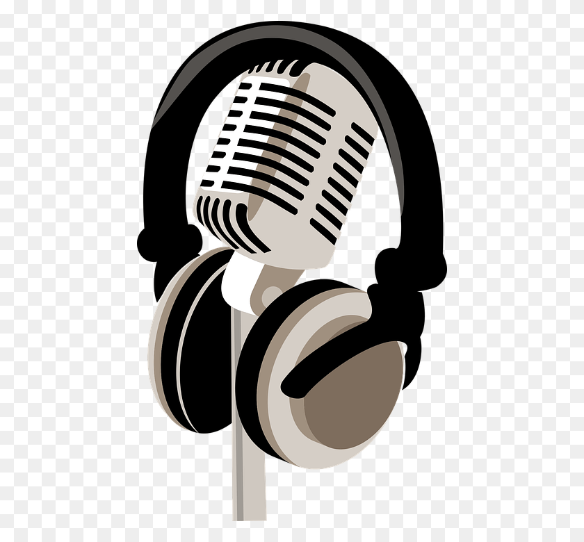 446x720 Microphone Microphone And Headphones, Electrical Device HD PNG Download