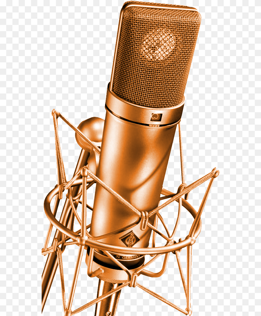 574x1014 Microphone Transparent Transparent Mic Studio Gold Studio Microphone, Electrical Device Clipart PNG