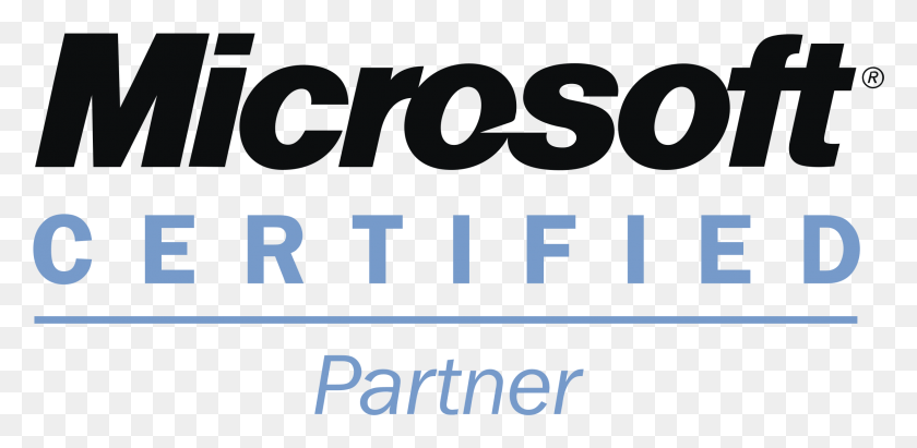 2268x1023 Логотип Сертифицированного Партнера Microsoft Прозрачный, Текст, Алфавит, Слово Hd Png Скачать