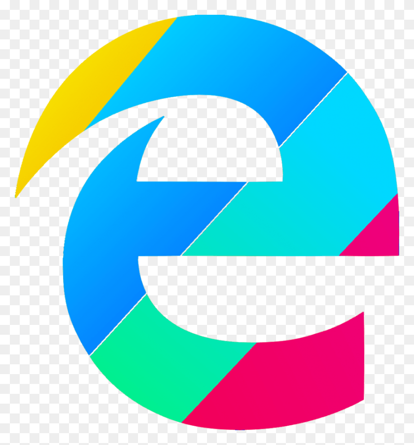 859x930 Microsoft Edge Web Browser Microsoft Area Text Cool Microsoft Edge Icon, Symbol, Recycling Symbol, Logo HD PNG Download