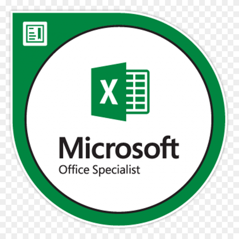 1280x1280 Microsoft Office Specialist Excel, Этикетка, Текст, Первая Помощь Hd Png Скачать