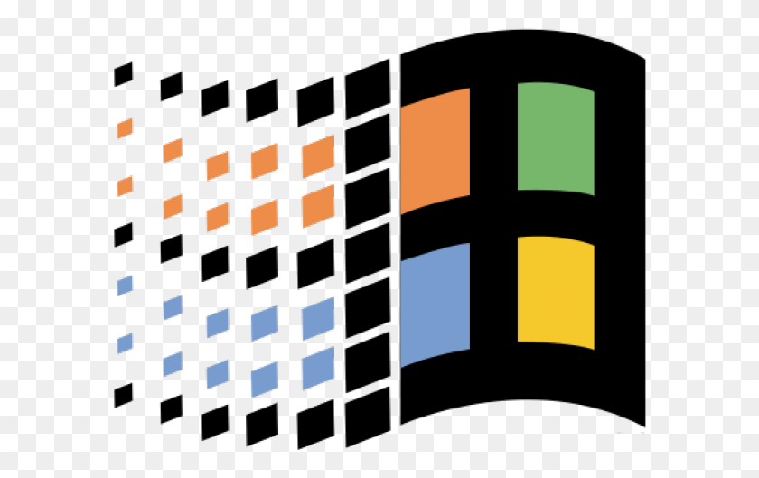 590x469 Microsoft Windows Clipart Windows Windows 98 Logo, Cross, Symbol, Clock HD PNG Download