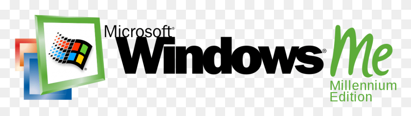 1235x282 Логотип Microsoft Windows Millenium Edition Vg Wikipedia Логотип Windows Millennium Edition, Серый, World Of Warcraft Hd Png Скачать