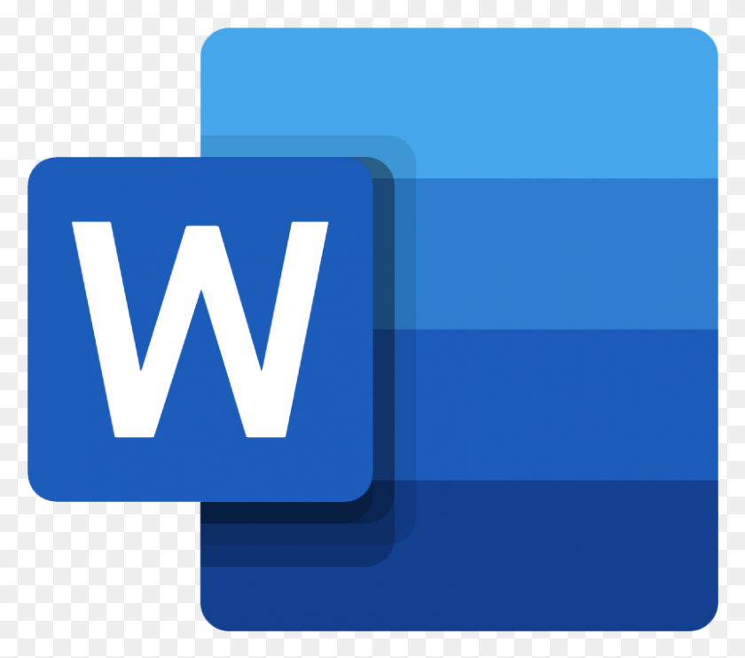 801x701 Microsoft Word Icon Microsoft Word Icon 2019, Text, Word, Label HD PNG Download