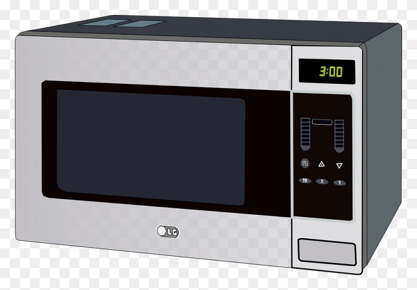 960x645 Microwave Oven Appliance Kitchen Heats Food Microwave Clip Art, Monitor, Screen, Electronics HD PNG Download