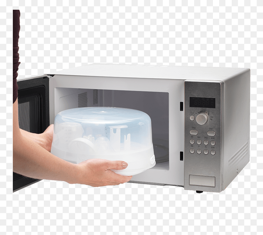 760x690 Microwave Steam Steriliser Microwave Tommee Tippee 6 Bottle Microwave Steriliser, Oven, Appliance, Person HD PNG Download