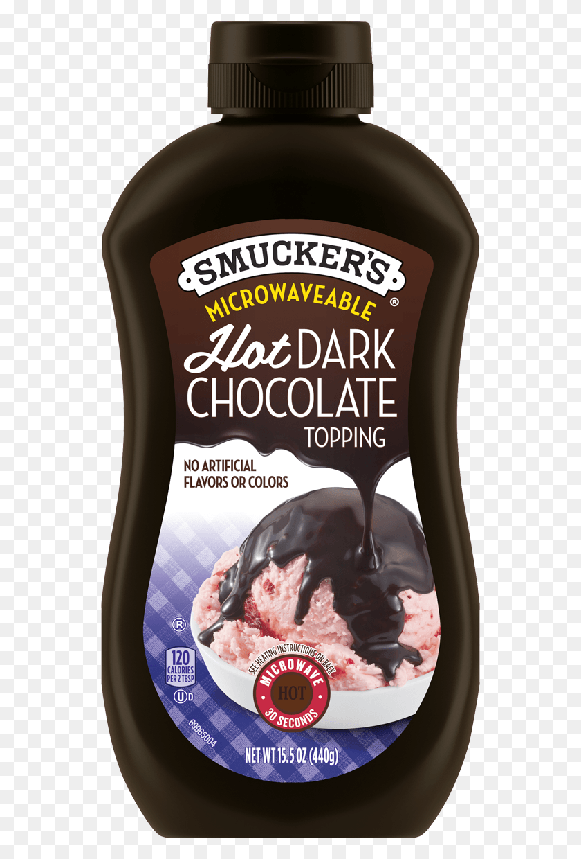 549x1180 Microwaveable Hot Dark Chocolate Topping Smuckers, Dessert, Food, Fudge HD PNG Download