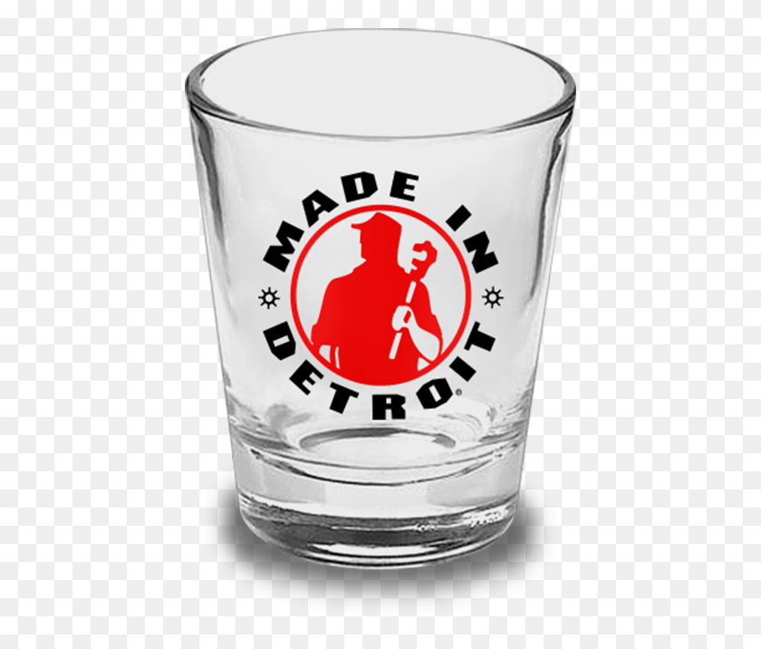 433x656 Mid Made In Detroit Pint Glass, Logo, Symbol, Trademark HD PNG Download