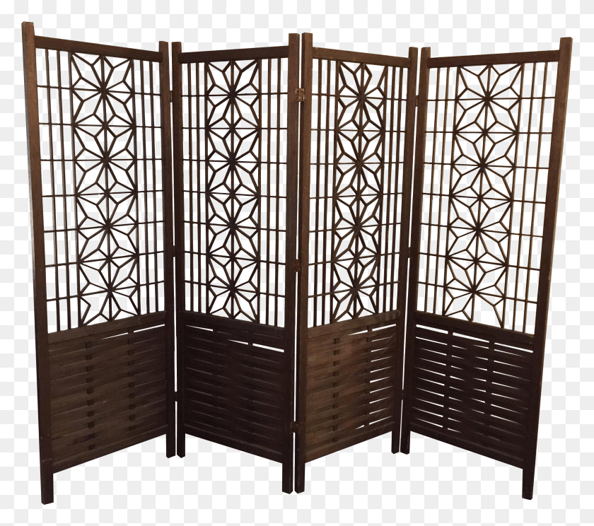 2347x2060 Midcentury Modern Walnut Panels Divider Chairish Separadores De Muebles De Sala, Furniture, Cupboard, Closet Descargar Hd Png