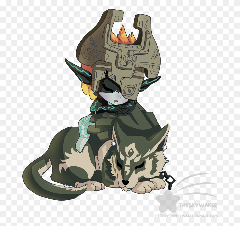 685x732 Midna Drawing Wolf Link Midna Sleepy, Animal, Graphics HD PNG Download