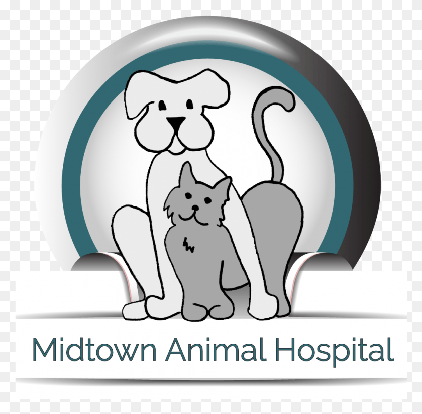 1001x981 Midtown Animal Hospital In Sacramento Cartoon, Cat, Pet, Mammal HD PNG Download