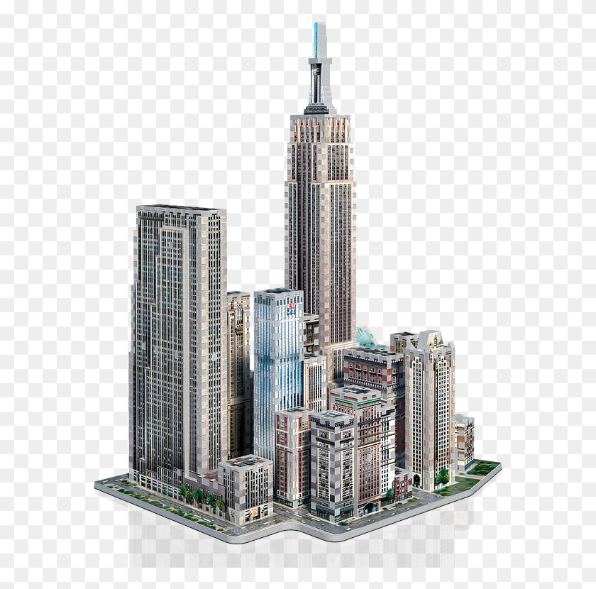 577x770 Midtown West 3d Puzzle From Wrebbit 3d Wrebbit Puzz 3d Nyc, High Rise, City, Urban HD PNG Download