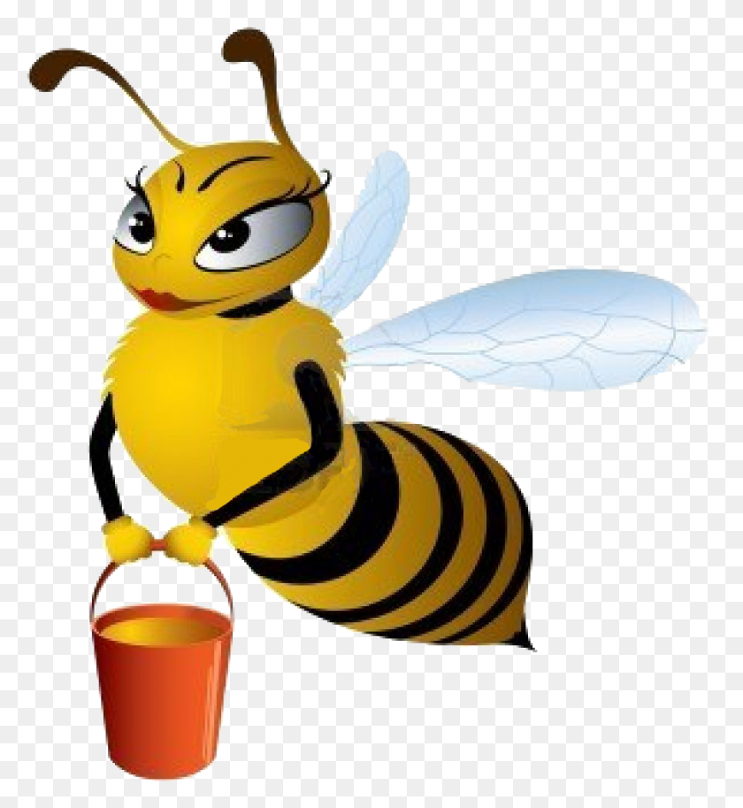897x982 Miel Y Derivados Cartoon Bees, Honey Bee, Bee, Insect HD PNG Download