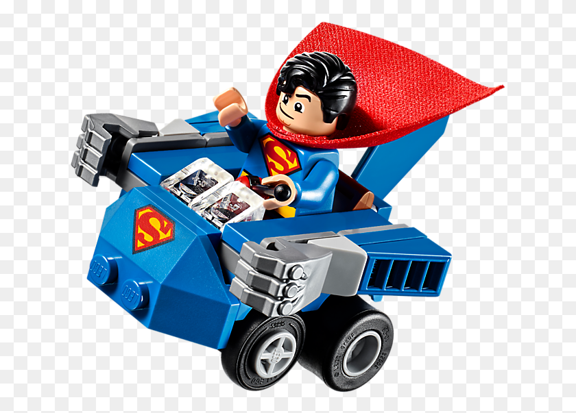 635x543 Descargar Png Mighty Micros Superman Car Lego, Juguete, Kart, Vehículo Hd Png