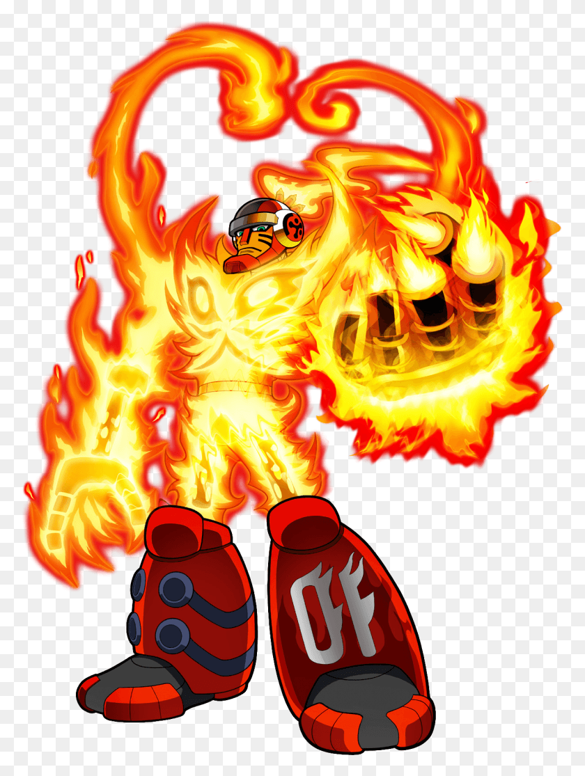 1215x1644 Mighty No 9 Pyro Mighty No 9 Pyro, Fire, Flame, Bonfire HD PNG Download