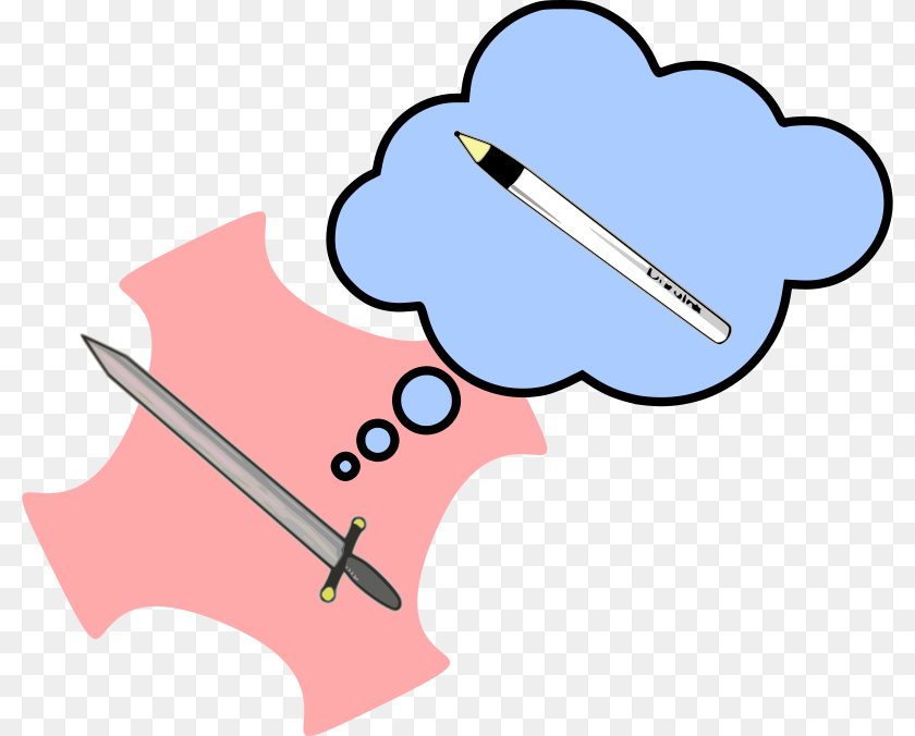 800x676 Mighty Pen, Blade, Dagger, Knife, Weapon PNG