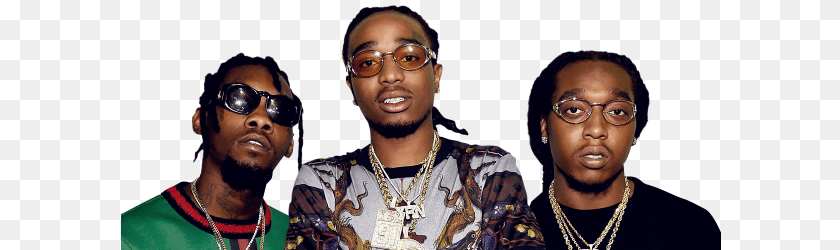 601x250 Migos Picture Posted By Christopher Thompson Migos Members, Accessories, Sunglasses, Man, Person Sticker PNG