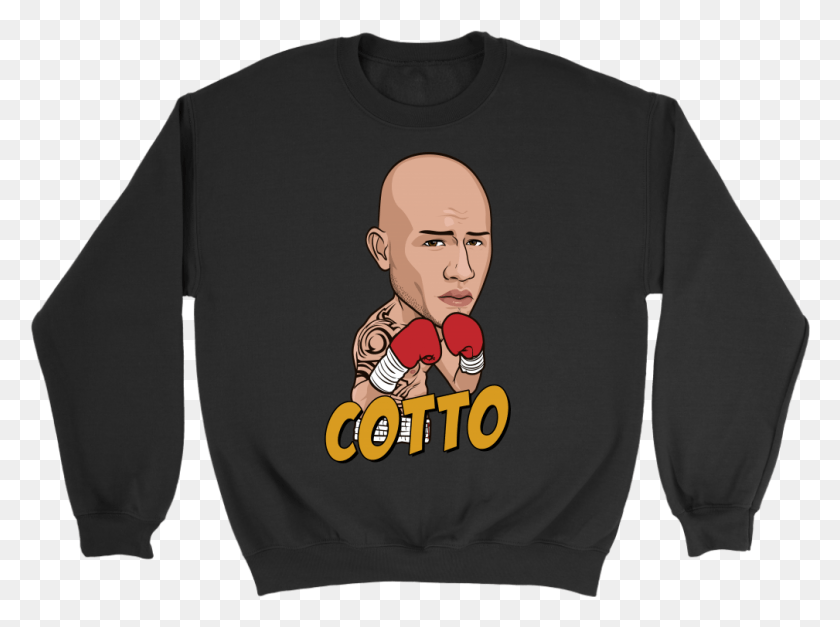 1009x734 Miguel Cotto Cartoon Sweatshirt T Shirt, Clothing, Apparel, Sweater HD PNG Download