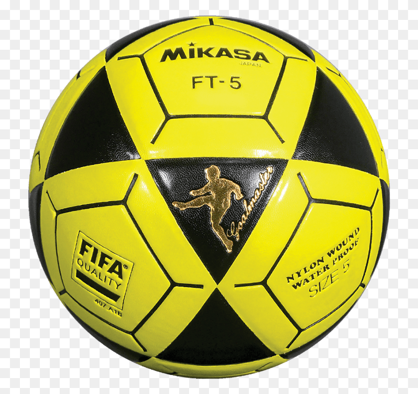 728x732 Футбольный Мяч Mikasa Ft5 Goal Master, Размер 5 Yellowblack Mikasa, Мяч, Футбол, Футбол Png Скачать